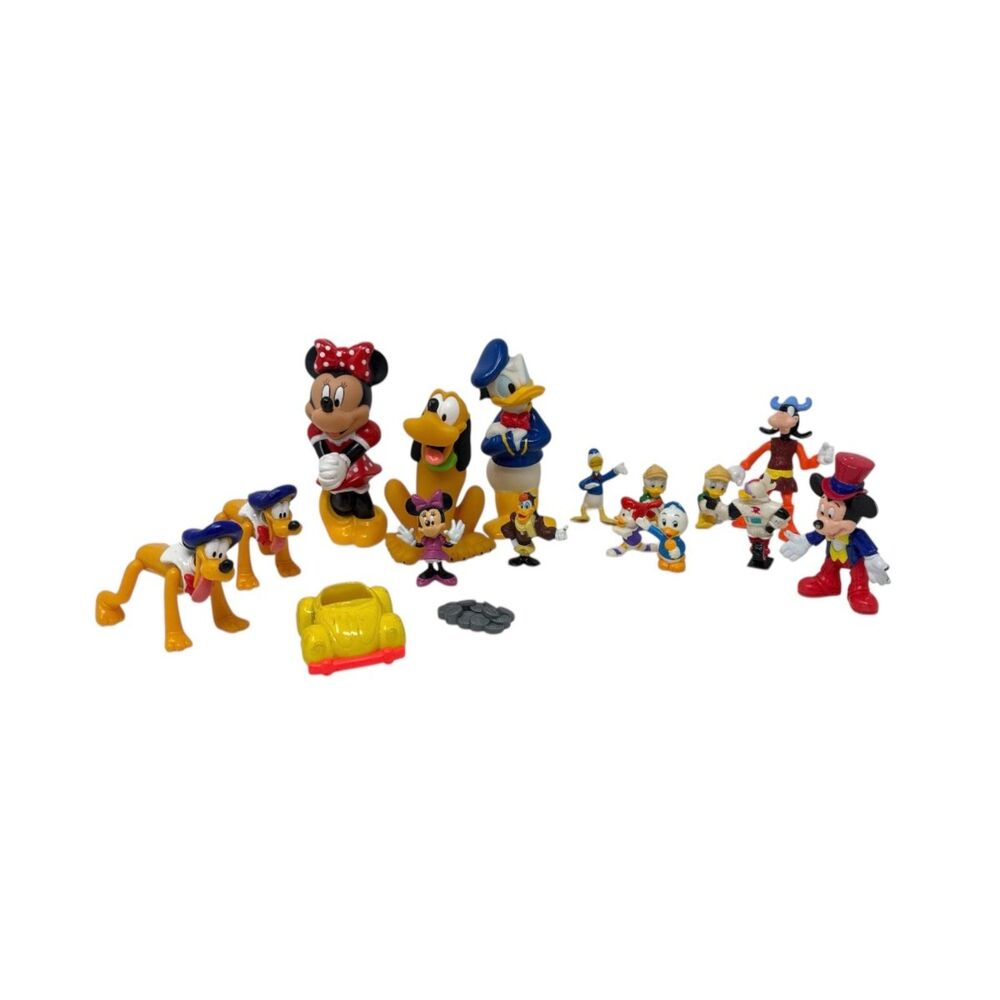 Disney Lot of 17 Vintage Characters Mickey Minnie Donald Huey Dewey Loui Goofy